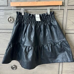 Anthropologie Somerset Mini Skirt Faux Leather